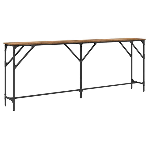 vidaXL Console Table Old Wood 200x29x75 cm Engineered Wood