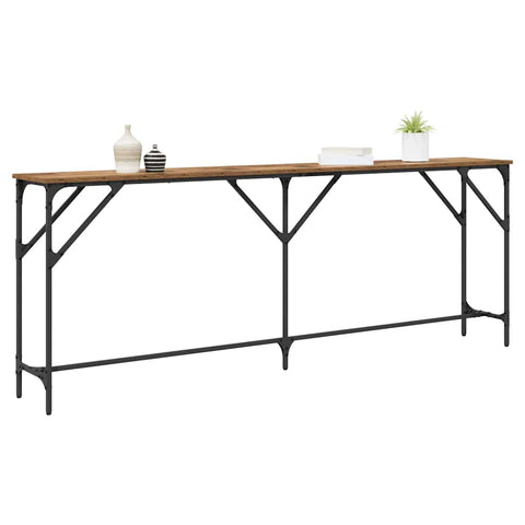vidaXL Console Table Old Wood 200x29x75 cm Engineered Wood