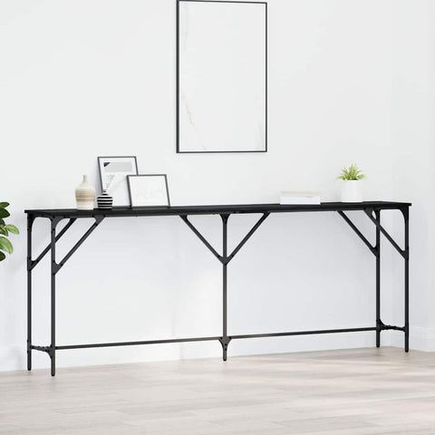vidaXL Console Table Black oak 200 x 29 x 75 cm