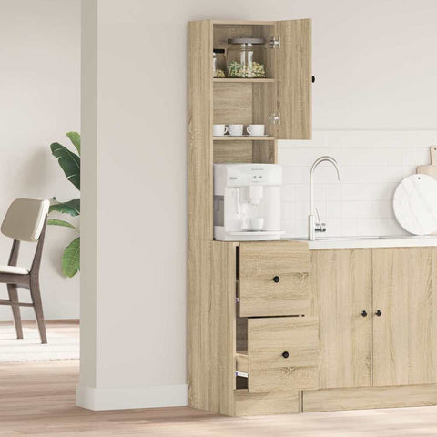 vidaXL Kitchen Cabinet Beige 35 x 50 x 180 cm Engineered wood