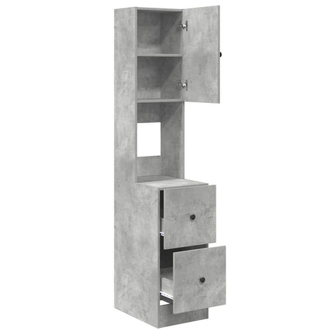 vidaXL Kitchen Cabinet with Door Grey 35 x 50 x 180 cm Engineered wood