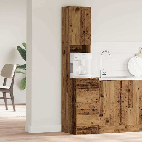 vidaXL Kitchen Cabinet with Drawer with Shelf with Storage with Door Old wood Engineered wood