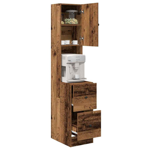 vidaXL Kitchen Cabinet with Drawer with Shelf with Storage with Door Old wood Engineered wood