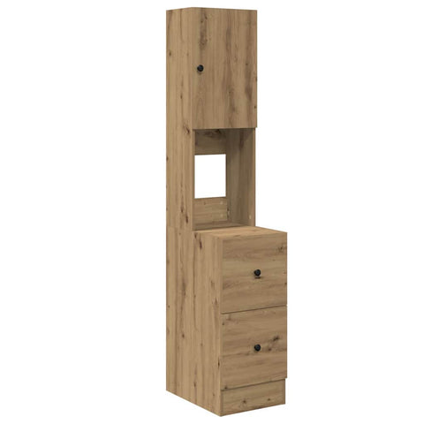 vidaXL Kitchen Cabinet with Drawer with Shelf with Storage with Door Artisan oak Engineered wood