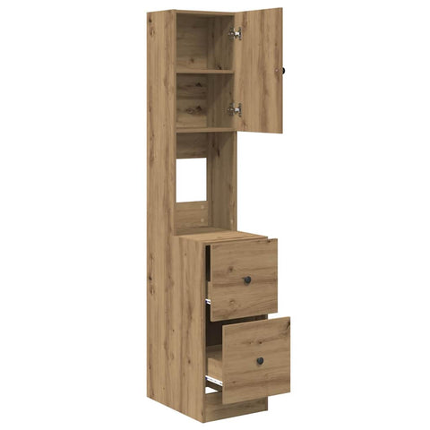 vidaXL Kitchen Cabinet with Drawer with Shelf with Storage with Door Artisan oak Engineered wood