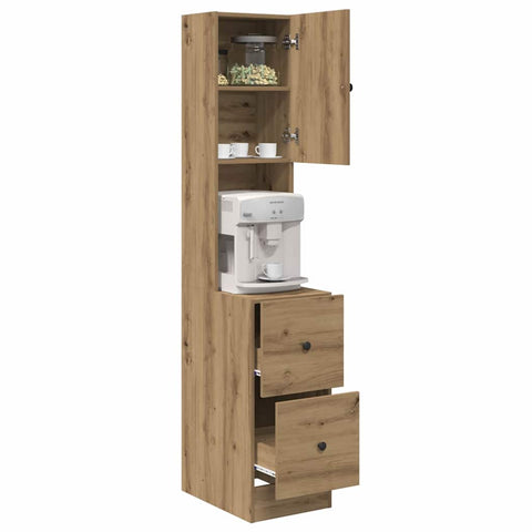 vidaXL Kitchen Cabinet with Drawer with Shelf with Storage with Door Artisan oak Engineered wood