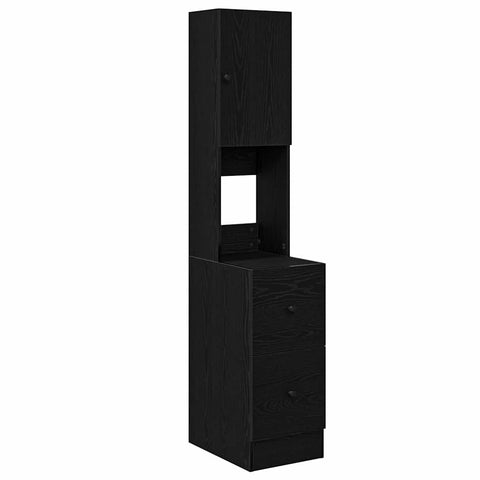 vidaXL Kitchen Cabinet with Drawer with Shelf with Storage with Door Black oak Engineered wood