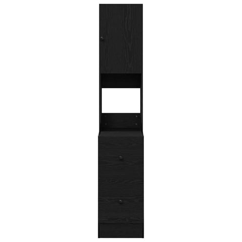 vidaXL Kitchen Cabinet with Drawer with Shelf with Storage with Door Black oak Engineered wood