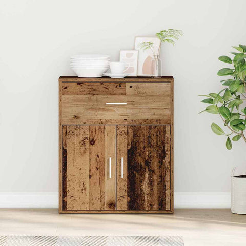 vidaXL Sideboard with Drawer with Shelf with Storage with Door Old wood 60 x 31 x 70 cm Engineered wood