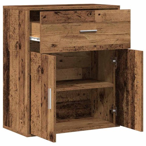 vidaXL Sideboard with Drawer with Shelf with Storage with Door Old wood 60 x 31 x 70 cm Engineered wood