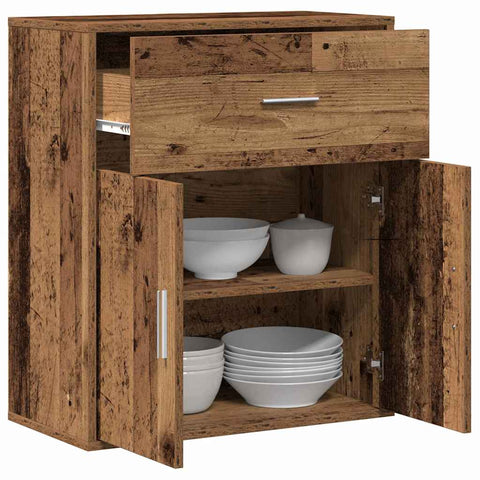 vidaXL Sideboard with Drawer with Shelf with Storage with Door Old wood 60 x 31 x 70 cm Engineered wood