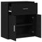 vidaXL Sideboard with Drawer with Shelf Black oak 60 x 31 x 70 cm Engineered wood