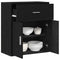vidaXL Sideboard with Drawer with Shelf Black oak 60 x 31 x 70 cm Engineered wood