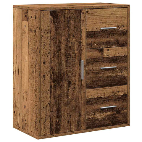 vidaXL Sideboard with Drawer with Shelf with Storage with Door Old wood 60 x 31 x 70 cm Engineered wood