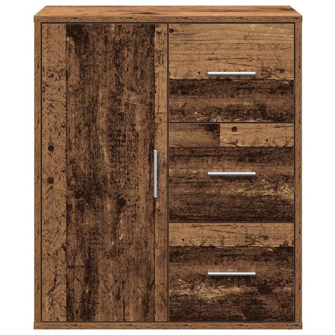 vidaXL Sideboard with Drawer with Shelf with Storage with Door Old wood 60 x 31 x 70 cm Engineered wood