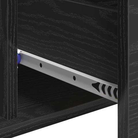 vidaXL Sideboard with Drawer with Shelf Black oak 60 x 31 x 70 cm Engineered wood
