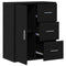 vidaXL Sideboard with Drawer with Shelf Black oak 60 x 31 x 70 cm Engineered wood