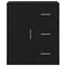 vidaXL Sideboard with Drawer with Shelf Black oak 60 x 31 x 70 cm Engineered wood