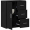 vidaXL Sideboard with Drawer with Shelf Black oak 60 x 31 x 70 cm Engineered wood