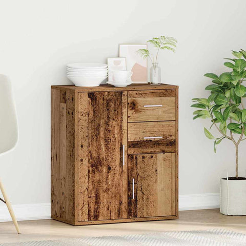 vidaXL Sideboard with Drawer with Shelf with Storage with Door Old wood 60 x 31 x 70 cm Engineered wood