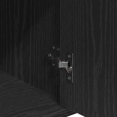 vidaXL Sideboard with Drawer with Shelf Black oak 60 x 31 x 70 cm Engineered wood