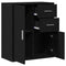 vidaXL Sideboard with Drawer with Shelf Black oak 60 x 31 x 70 cm Engineered wood