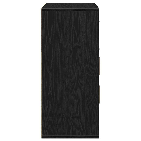 vidaXL Sideboard with Drawer with Shelf Black oak 60 x 31 x 70 cm Engineered wood