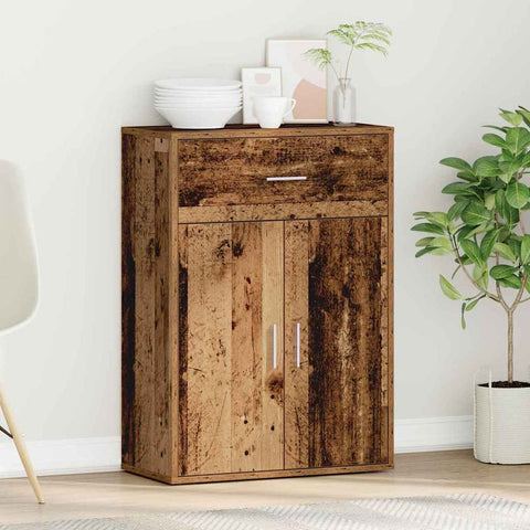 vidaXL Sideboard with Drawer with Shelf with Storage with Door Old wood Engineered wood