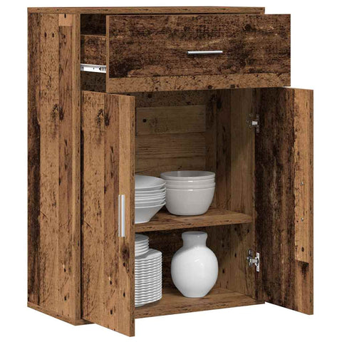 vidaXL Sideboard with Drawer with Shelf with Storage with Door Old wood Engineered wood