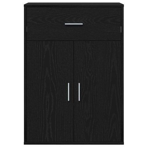 vidaXL Sideboard with Drawer with Shelf with Storage with Door Black oak Engineered wood