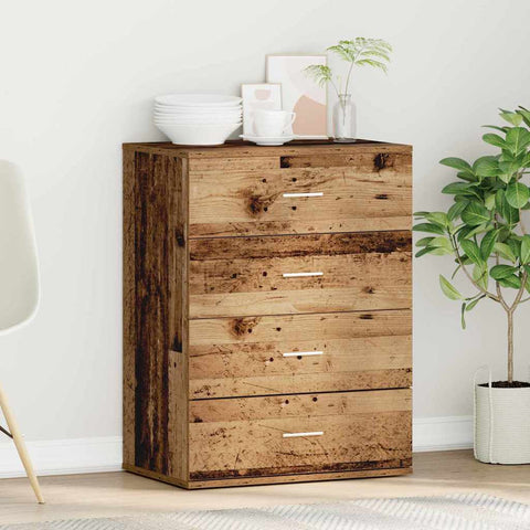 vidaXL Sideboard with Drawer with Storage Old wood Engineered wood