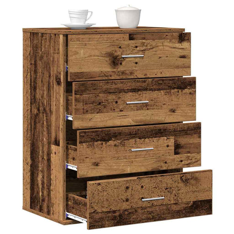 vidaXL Sideboard with Drawer with Storage Old wood Engineered wood