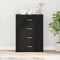 vidaXL Sideboard with Drawer with Storage Black oak Engineered wood