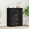 vidaXL Sideboard with Drawer with Storage Black oak Engineered wood