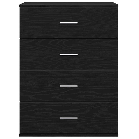 vidaXL Sideboard with Drawer with Storage Black oak Engineered wood