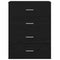 vidaXL Sideboard with Drawer with Storage Black oak Engineered wood