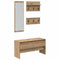 vidaXL Hallway Furniture Set 4 pcs Black oak 90 x 31 x 46.5 cm