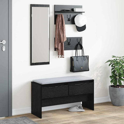 vidaXL Hallway Furniture Set 4 pcs Old Wood 90 x 31 x 46.5 cm