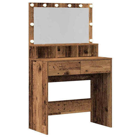 vidaXL Dressing Table Old wood Particle board
