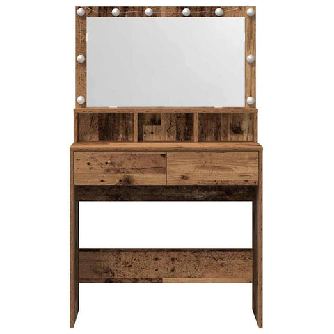 vidaXL Dressing Table Old wood Particle board