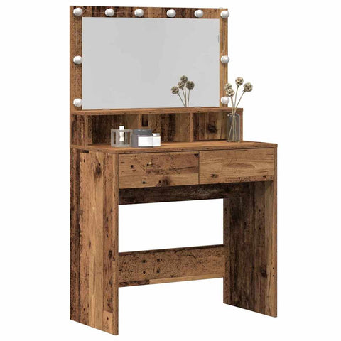 vidaXL Dressing Table Old wood Particle board