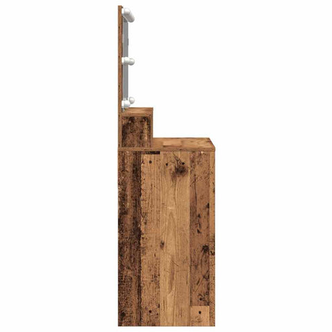 vidaXL Dressing Table Old wood Particle board