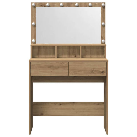 vidaXL Dressing Table Artisan oak 80 x 41 x 134.5 cm Engineered Wood