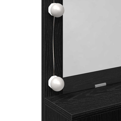 vidaXL Dressing Table Black oak Particle board