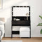 vidaXL Dressing Table Black oak Particle board