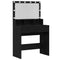 vidaXL Dressing Table Black oak Particle board