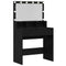 vidaXL Dressing Table Black oak Particle board