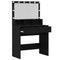 vidaXL Dressing Table Black oak Particle board