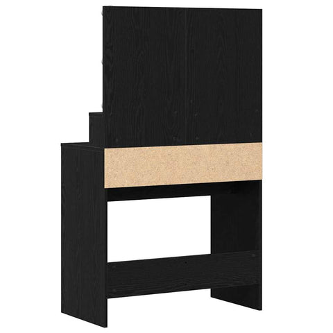 vidaXL Dressing Table Black oak 80 x 41 x 134.5 cm Engineered Wood