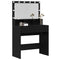 vidaXL Dressing Table Black oak Particle board